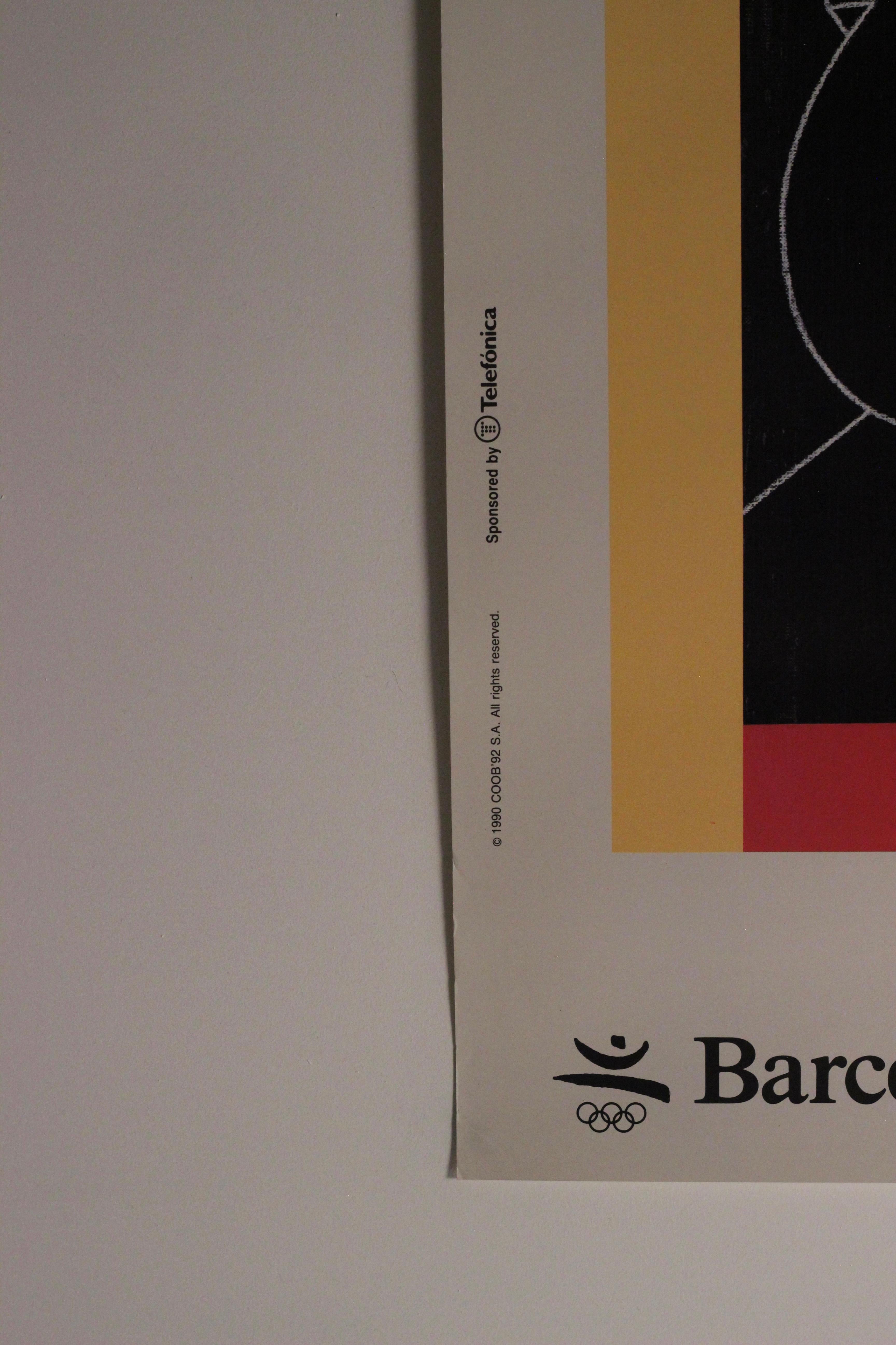 Spanish Original Barcelona Olympic Poster 1992 by Eduardo Arroyo For Sale