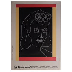 Vintage Original Barcelona Olympic Poster 1992 by Eduardo Arroyo