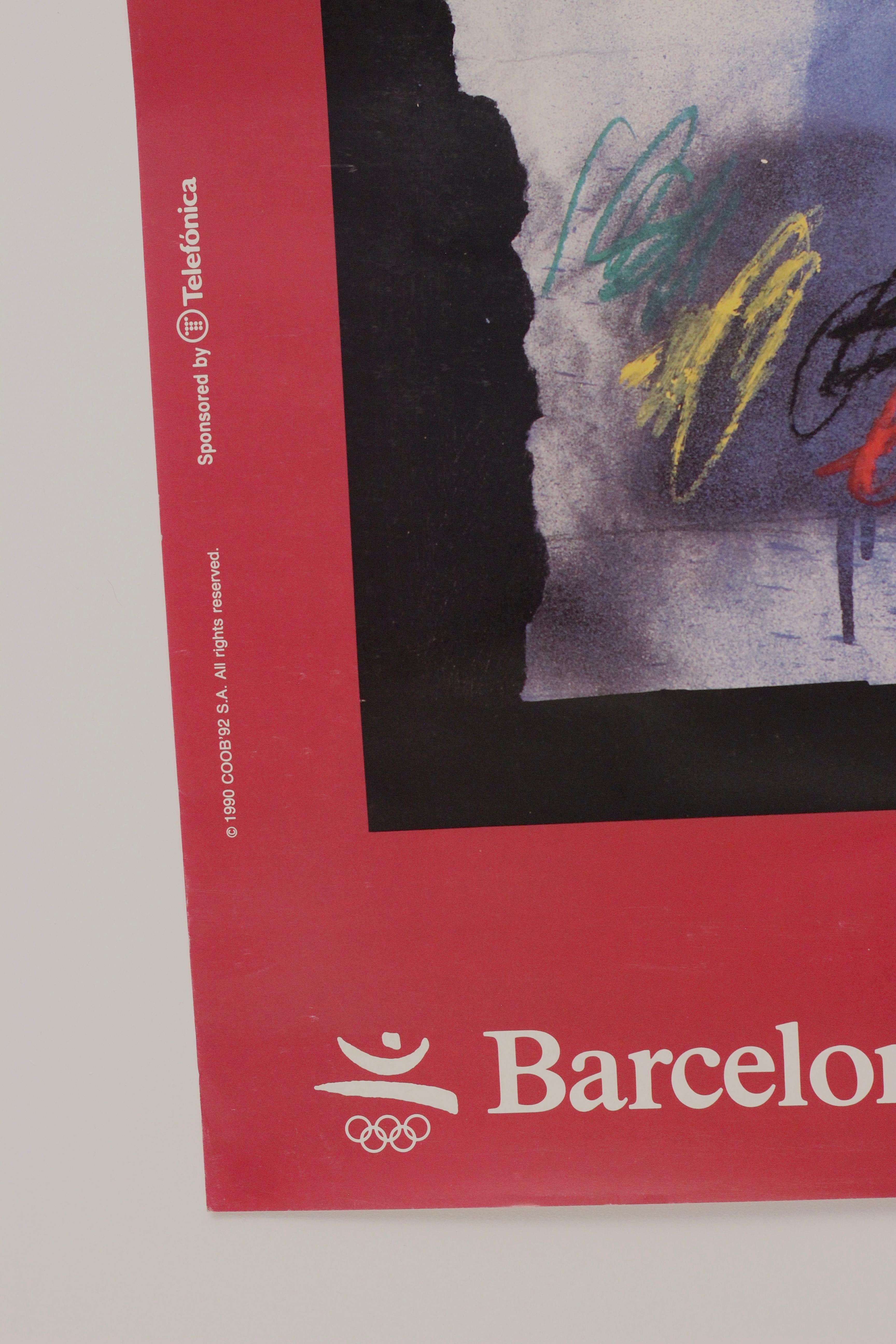 Original Barcelona-Olympiaplakat von Antoni Clav für die Olympische Olympiade XXV. (Moderne) im Angebot