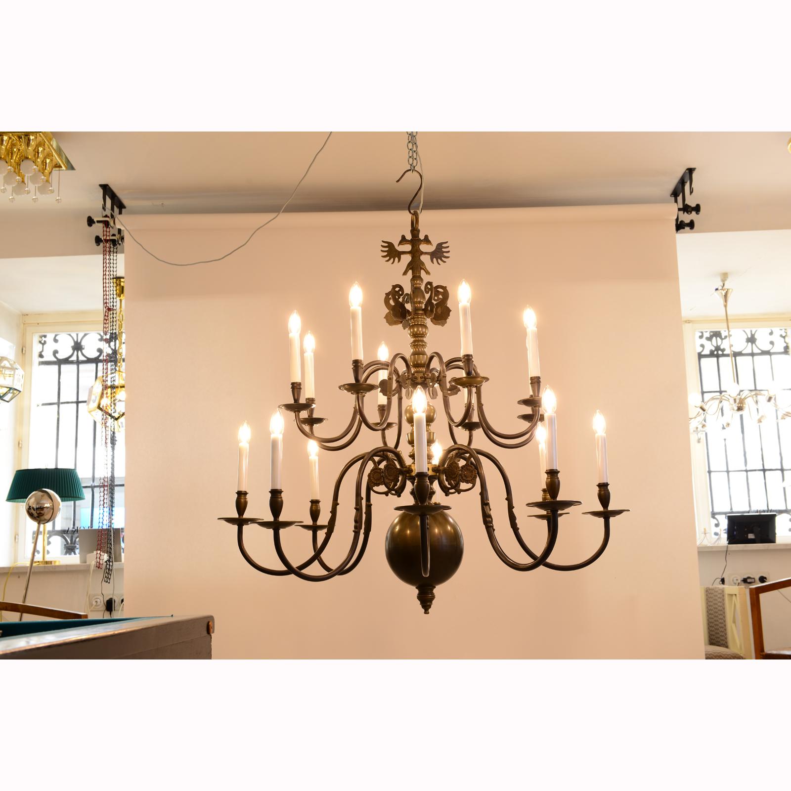 Baroque Revival Original Baroque Style Chandelier from the 1920 / Austro-Hungarian Handcraft For Sale