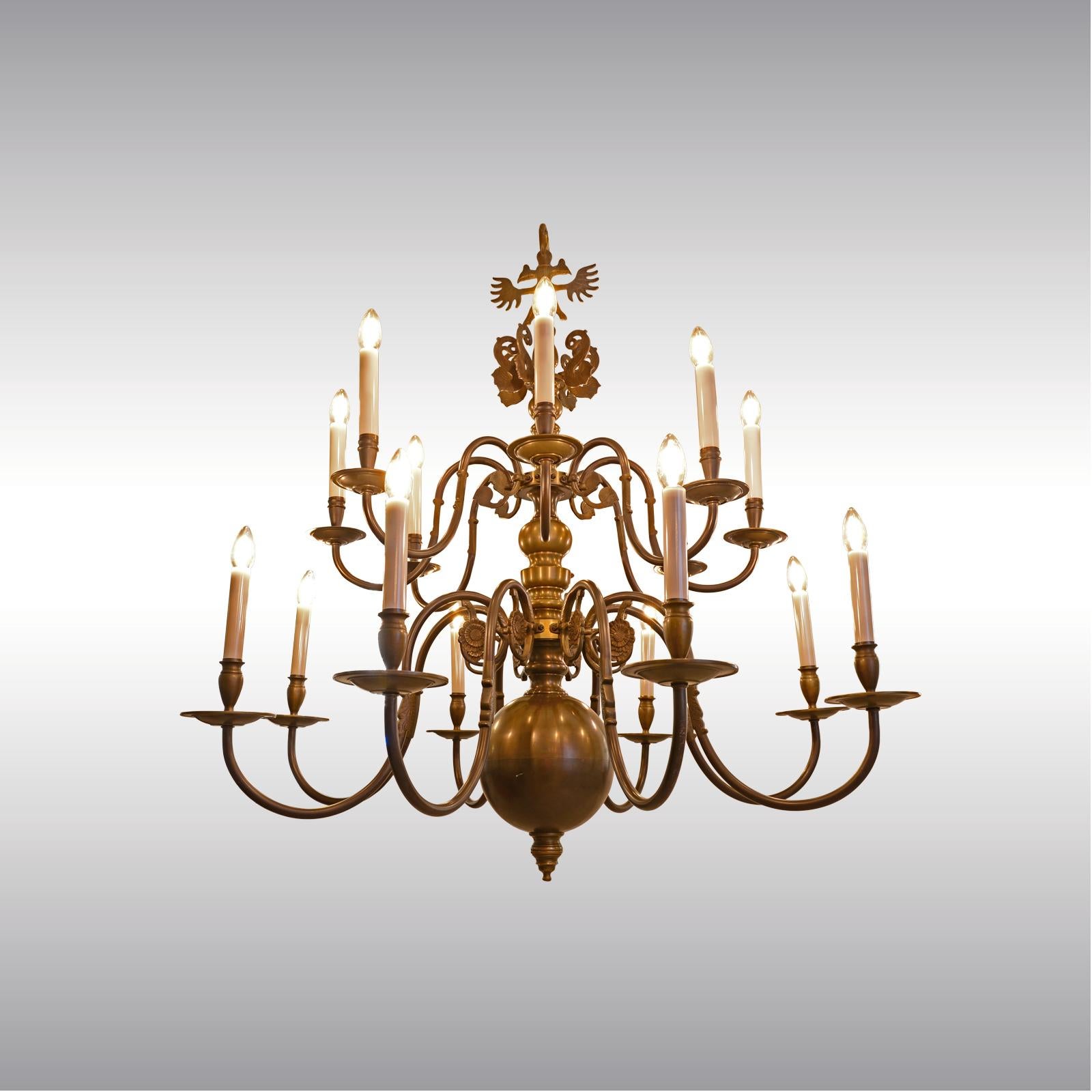 Hand-Crafted Original Baroque Style Chandelier from the 1920 / Austro-Hungarian Handcraft For Sale