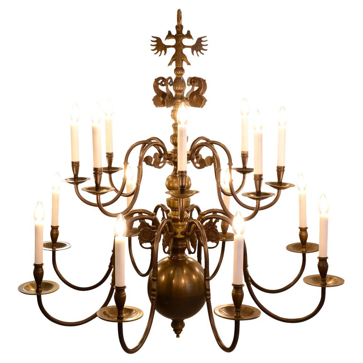Original Baroque Style Chandelier from the 1920 / Austro-Hungarian Handcraft For Sale