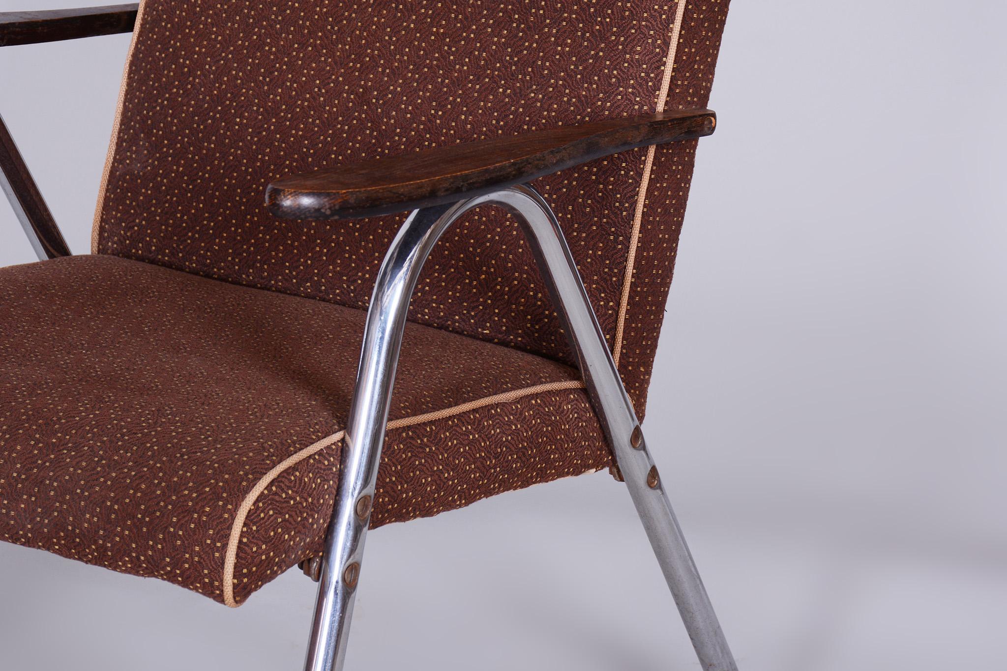 Fauteuil Bauhaus d'origine, très bien conservé, République tchèque, années 1940 en vente 2