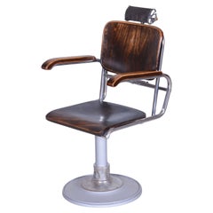 Original Bauhaus Hairdresser Chair, by Mücke - Melder, Beech, Czech, 1930s