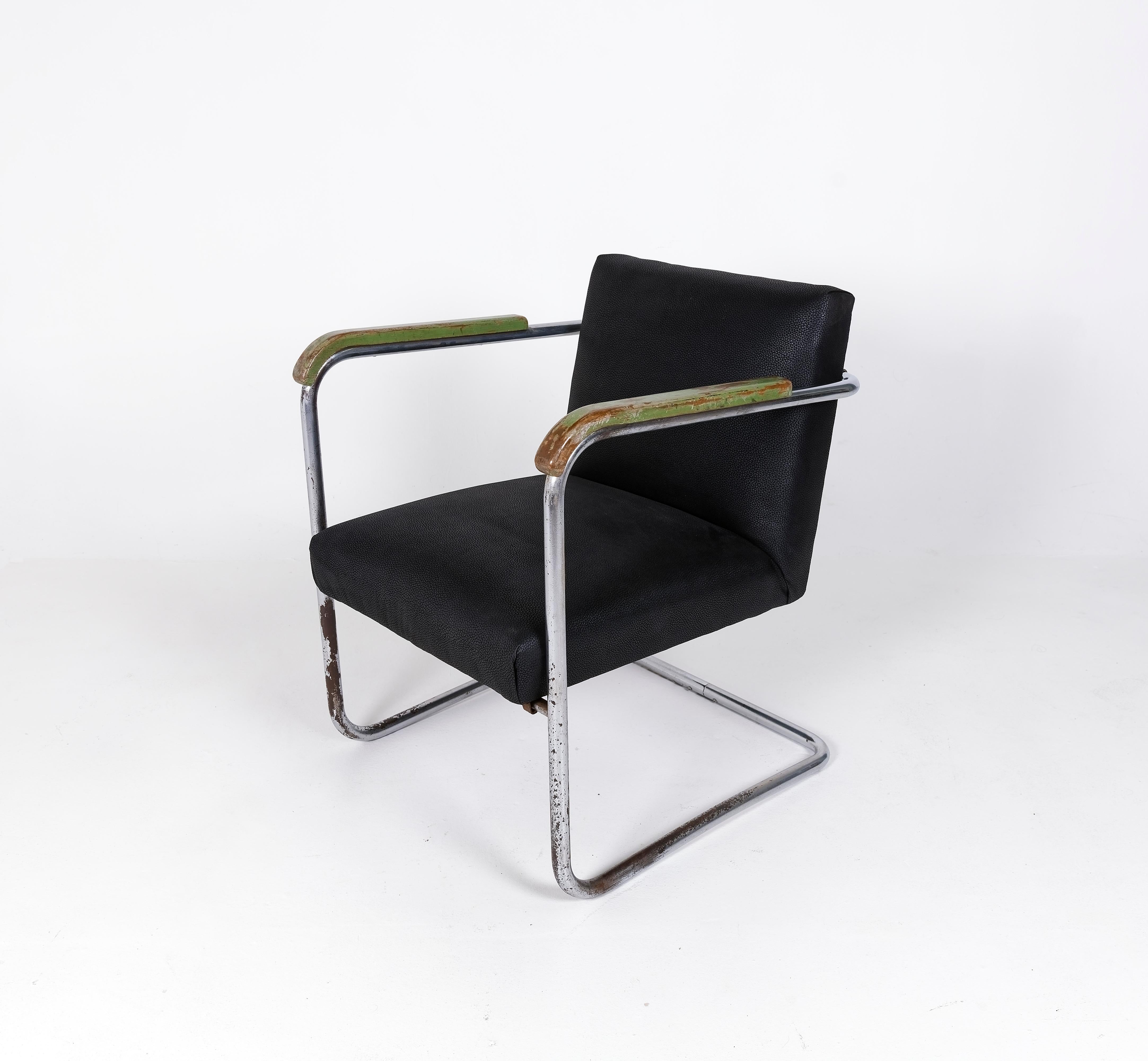 Steel Original Bauhaus Lounge Chairs For Sale