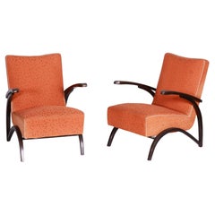 Original Bauhaus Pair of Armchairs, Jindrich Halabala, UP Zavody, Czechia, 1930s