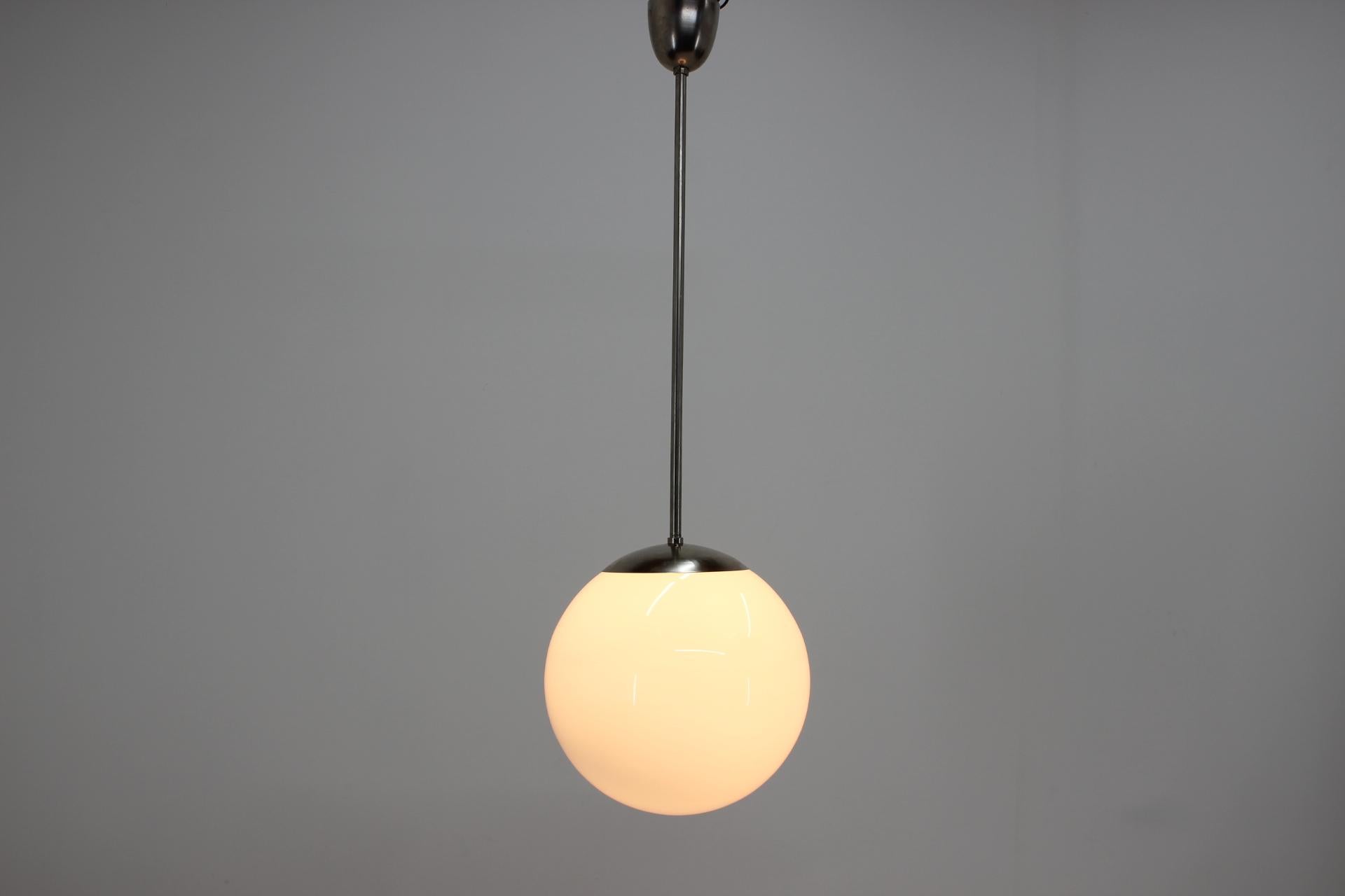 Czech Original Bauhaus Pendants, Three Diameteres of Balls, Up to 16 Pieces!!!  For Sale