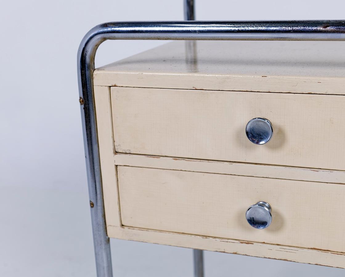 Austrian Original Bauhaus Small Sideboard, Chest of Drawers, Max Fellerer