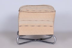 Original-Bauhaus-Hocker, verchromter Steele, seltenes Modell, Tschechien, 1920er Jahre