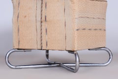 Original Bauhaus Stool, Very Unusual Chrome Construction, Czechia, 1920s