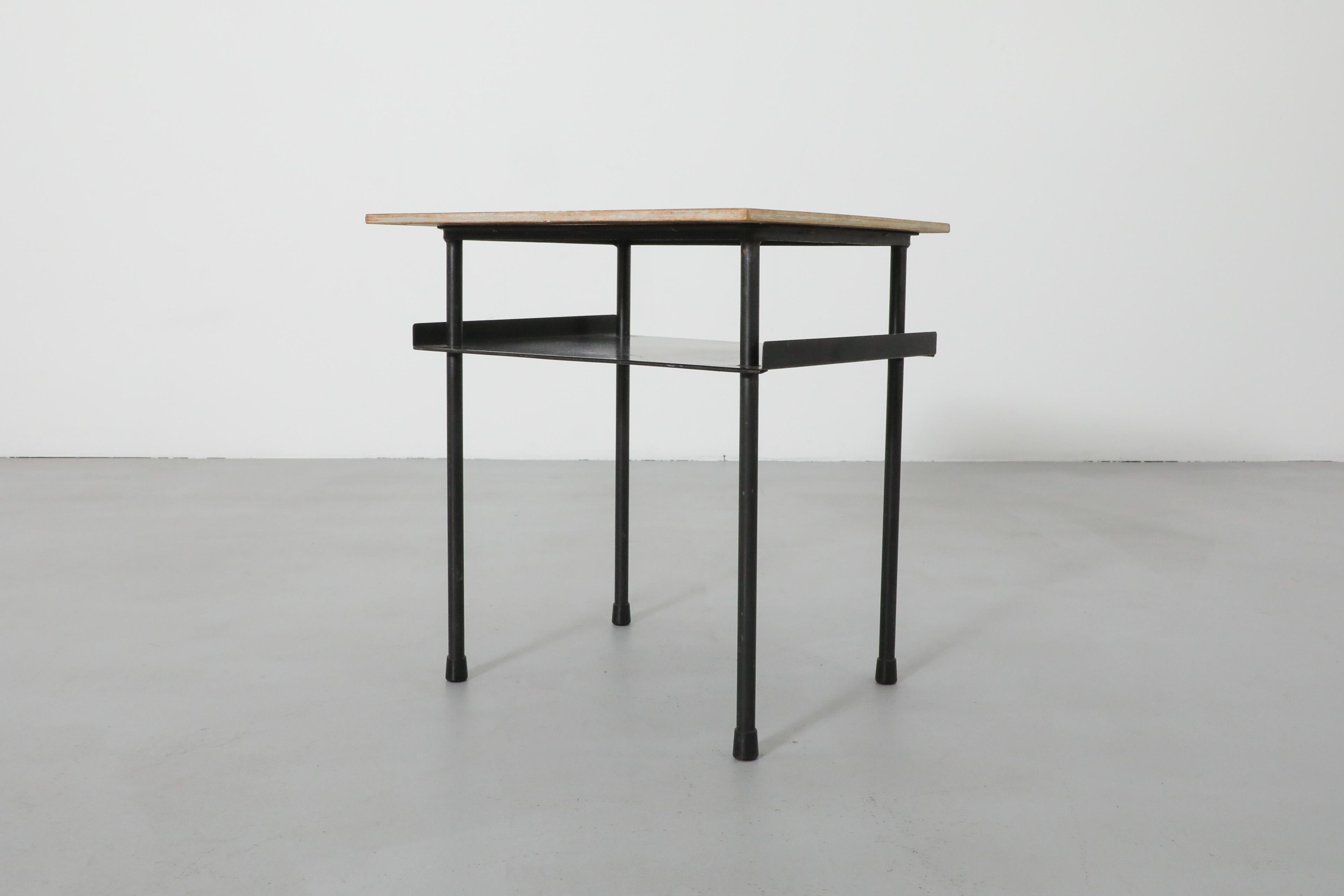 Original Bauhaus Wim Rietveld Side Table or Night Stand For Sale 2