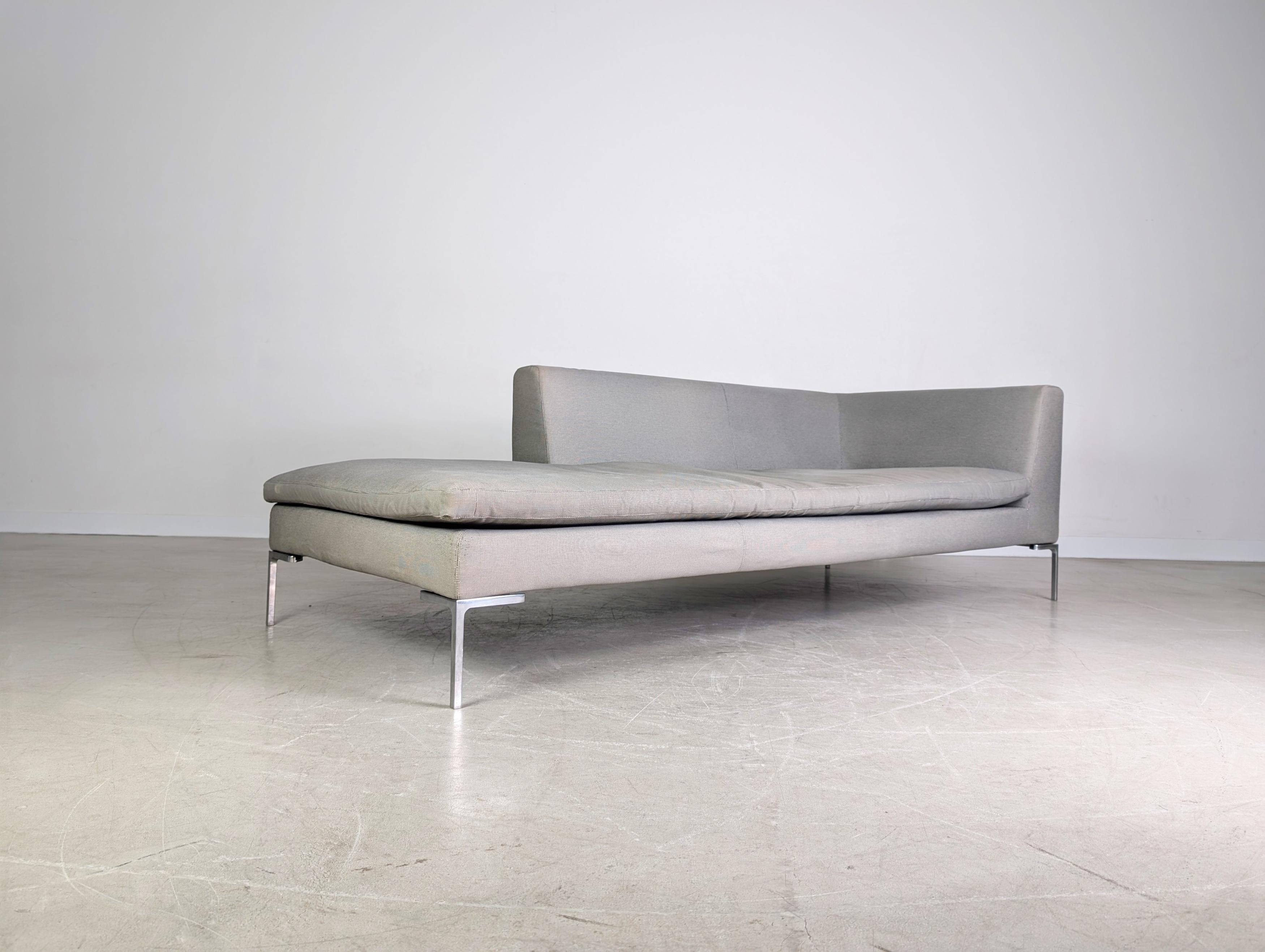 Pelle Divano originale B&B Italia Charles Couch Design Chaiselongue in vendita
