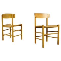 Original Beech Dining Chairs, J39, by Børge Mogensen for F.D.B. Mobler, Denmark