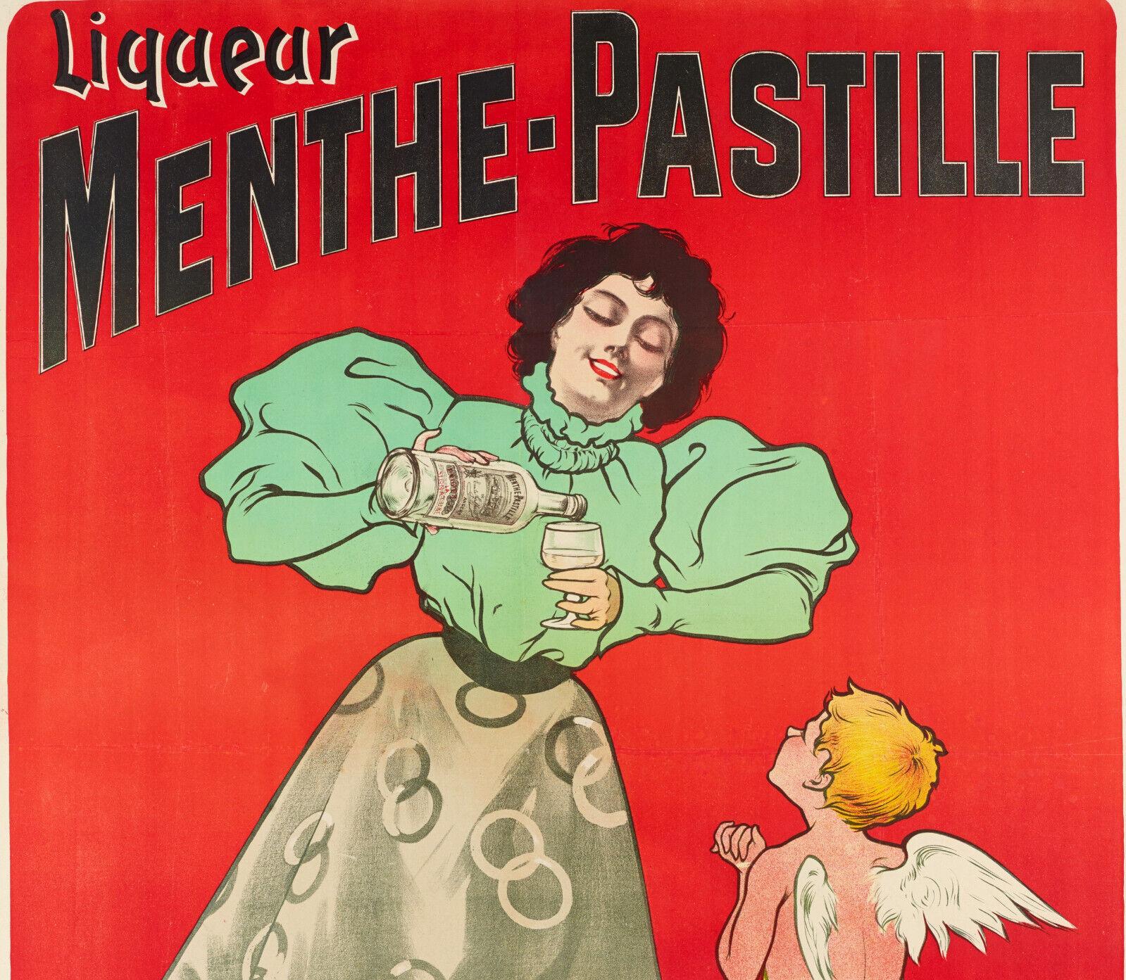 Original Vintage Poster for Liqueur Menthe Pastille liqueur distilled by E. Giffard  and illustrated by Misti dating from 1895.

Ferdinand Edouard Ernest Mifliez (1865 - 1922) also known as Misti is a Parisian, painter, illustrator and poster