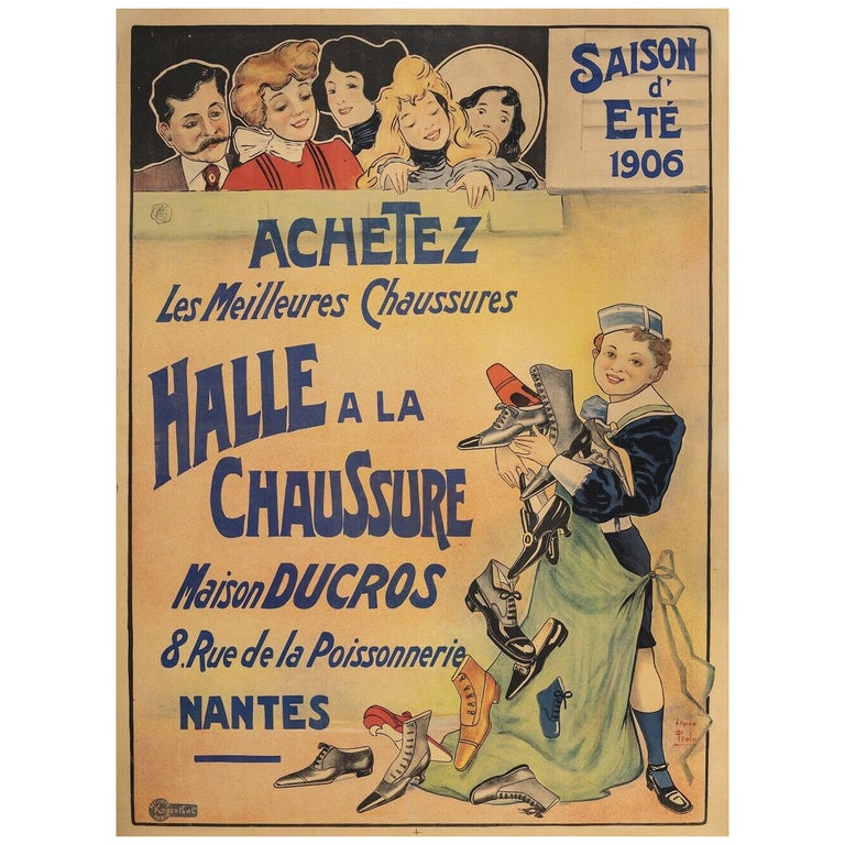 Original Belle Epoque Poster-Paolo-Fashion Shoes High-France Heels
