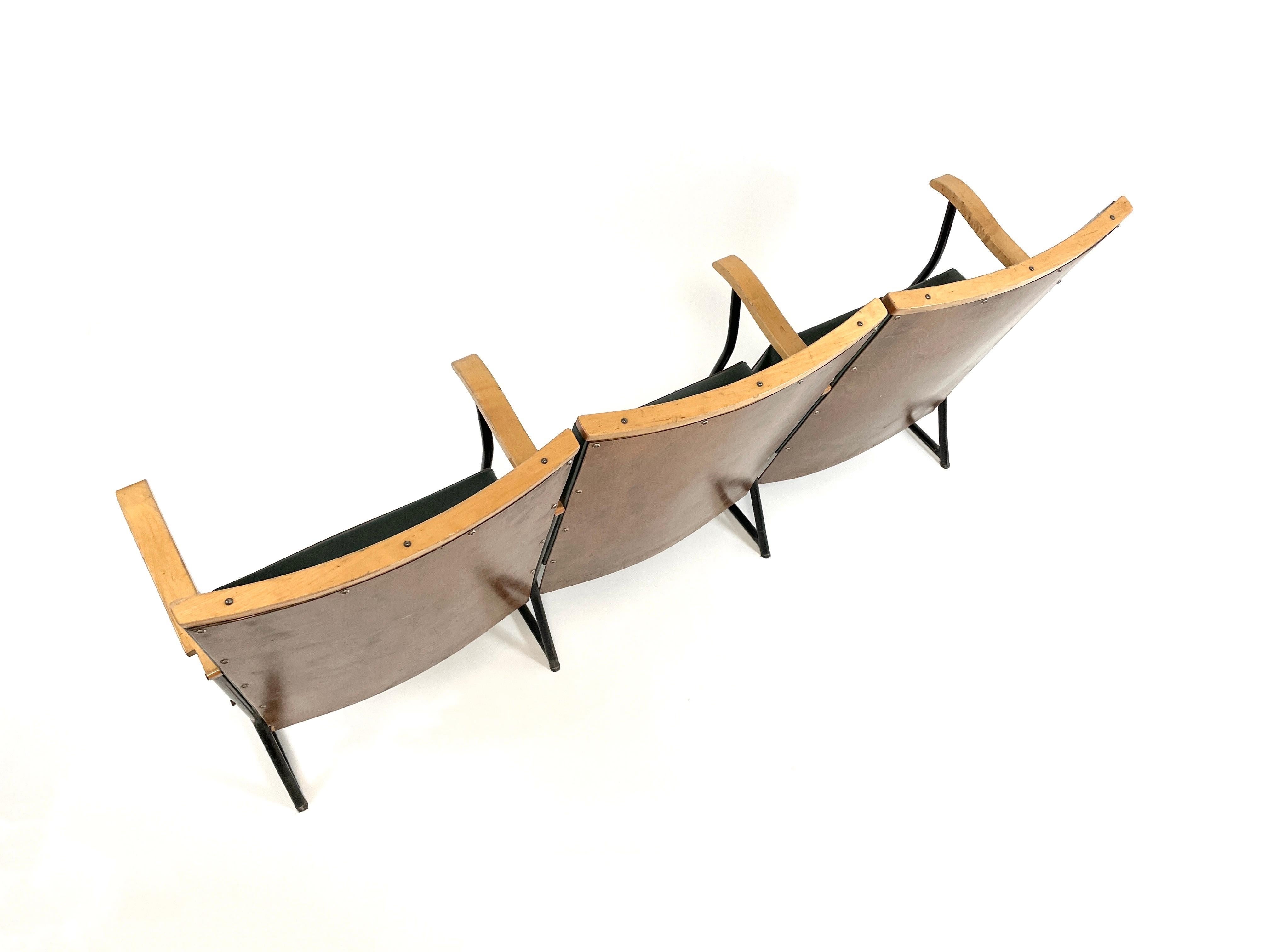 Mid-Century Modern Original Bench from Helsinki House of Culture by Alvar Aalto, 1952-1958 For Sale