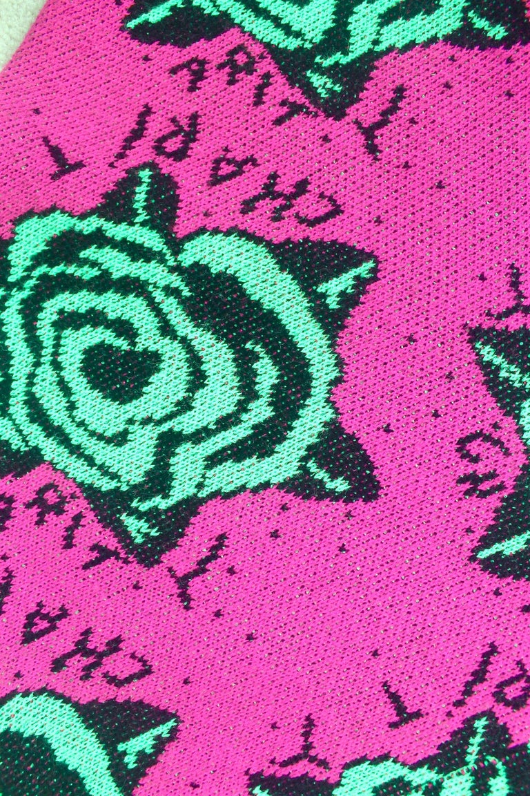 Original Betsey Johnson Colourful Peplum Knit Jacket Faith, Hope and ...