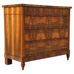 Antique Original Biedermeier Chest of Drawers with Double-Mirrored Top, 19th century