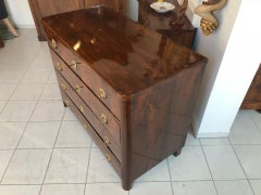 Original Biedermeier Chest of Drawers with Walnut Veneer