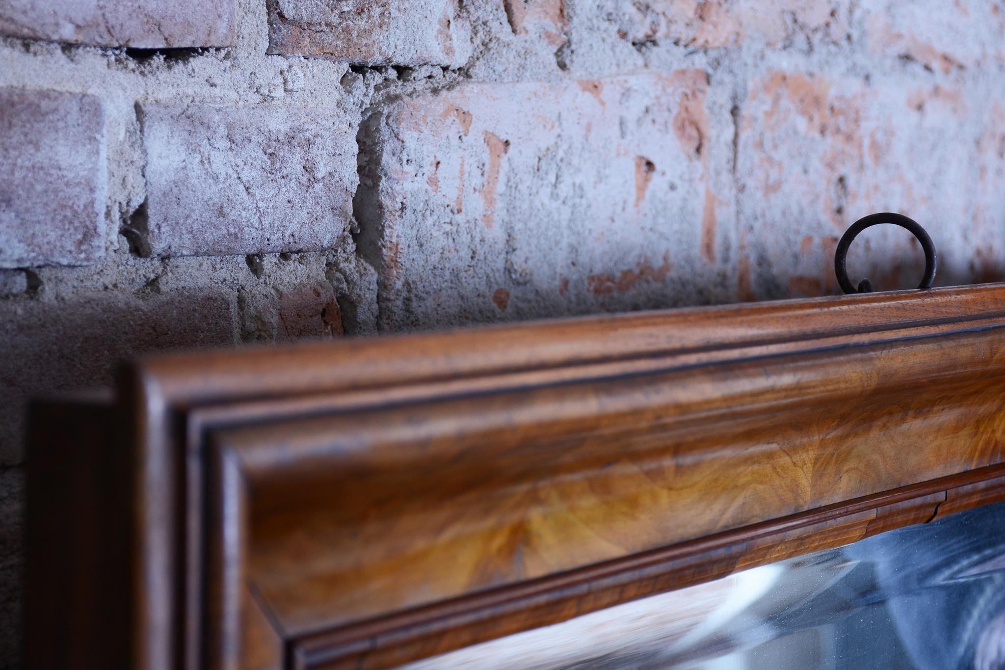 Miroir Biedermeier original, noyer, Revive polonais, tchèque, années 1830 en vente 7