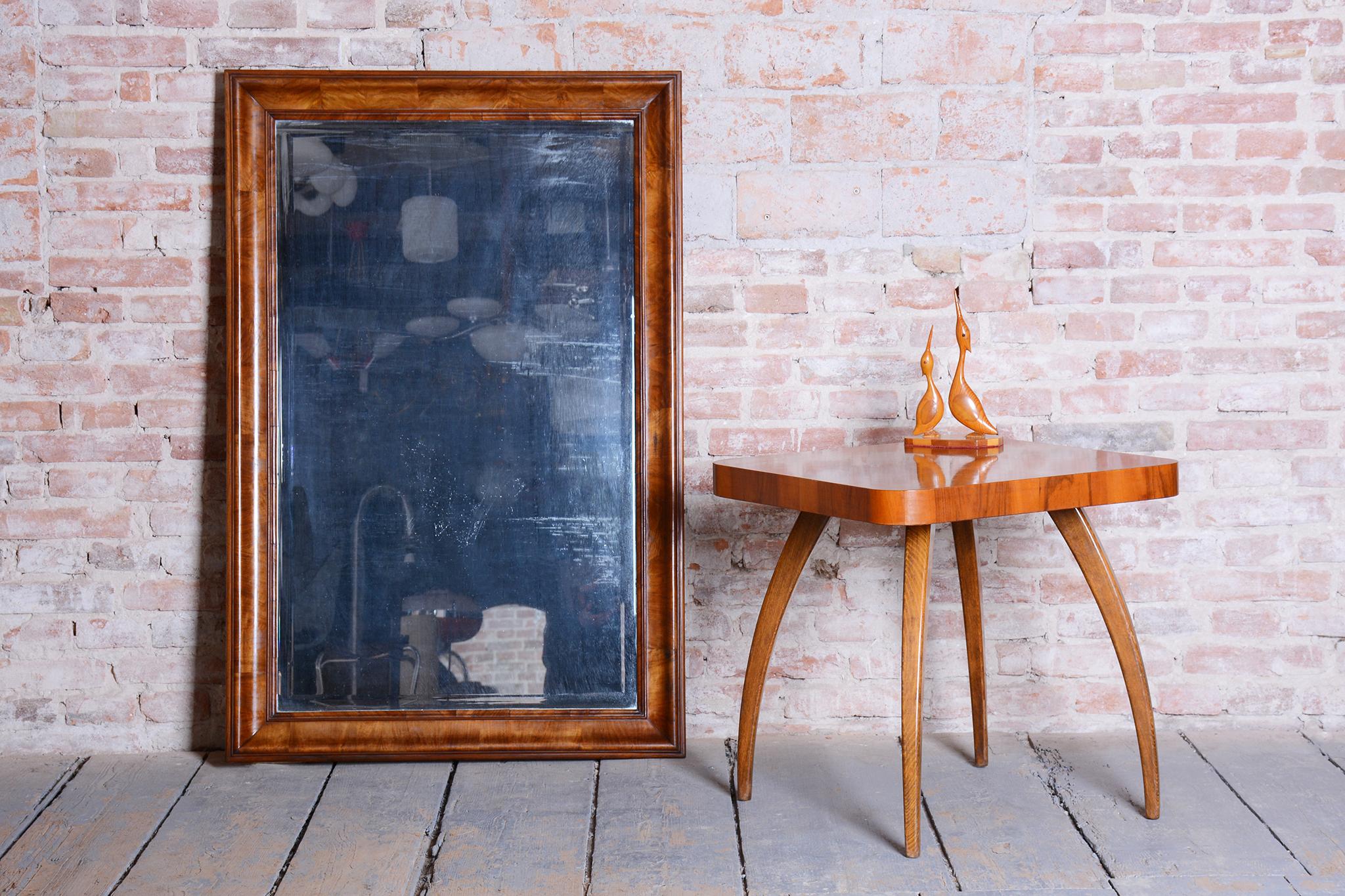 Miroir Biedermeier original, noyer, Revive polonais, tchèque, années 1830 en vente 11
