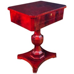 Used Original Biedermeier Sewing Table Mahogany, circa 1825