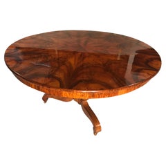 Antique Original Biedermeier Walnut Table, Germany 1820