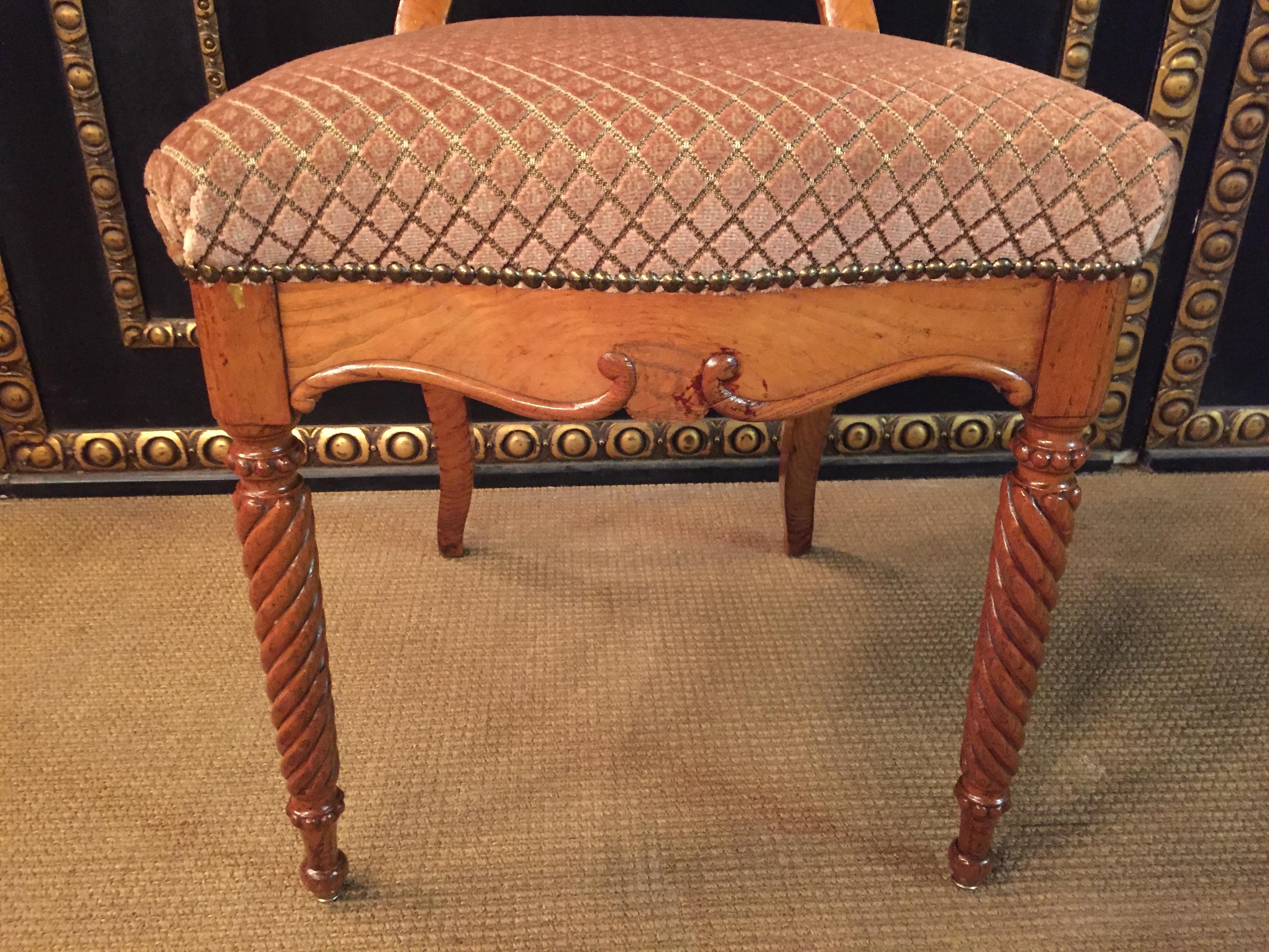 Original Biedermeyer Table with 4 Chairs circa 1850 Ashwood 6