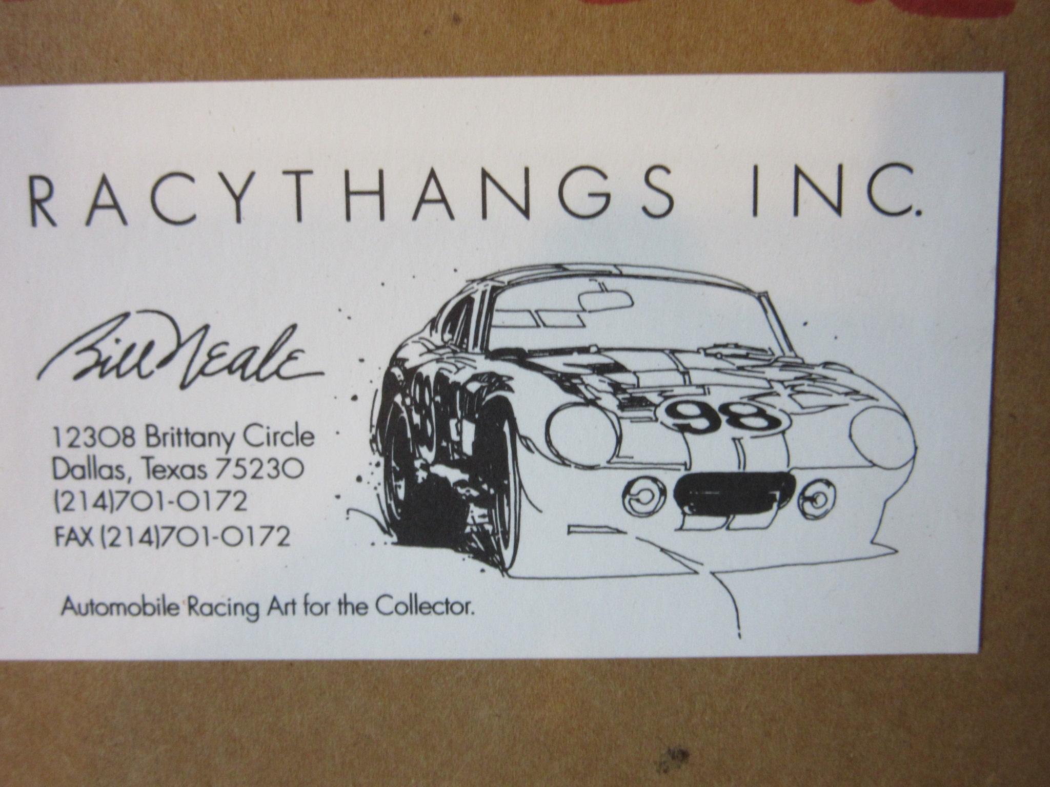 American Original Bill Neale Austin Healey 3000 Automotive Watercolor Listed Artist AFAS For Sale