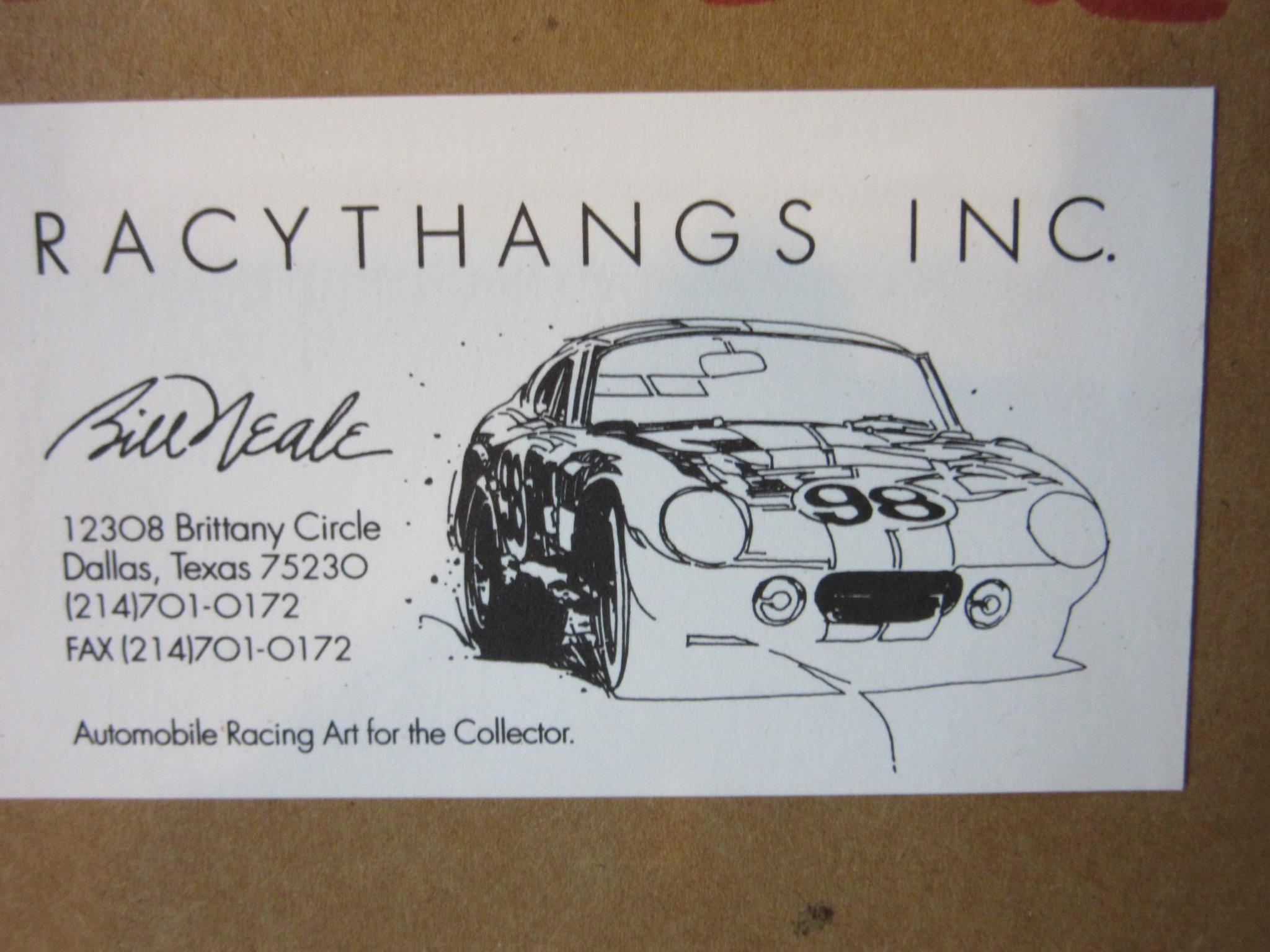 Original Bill Neale Austin Healey 3000 Automotive, Aquarell, gelisteter Künstler AFAS (Papier)