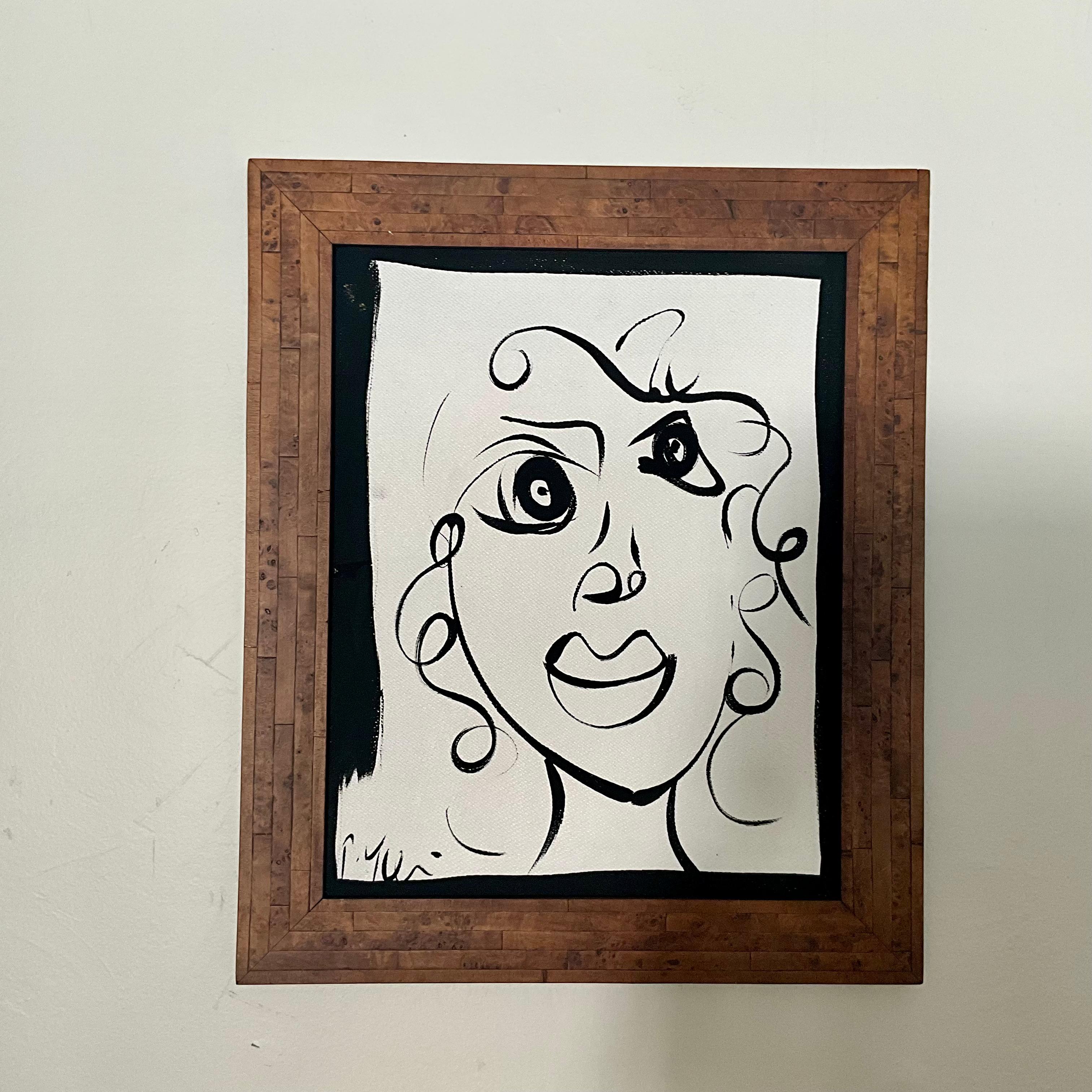 Original Schwarz-Weiß-Gemälde von Peter Keil - Moderne Kunst der Jahrhundertmitte im Zustand „Gut“ im Angebot in West Palm Beach, US