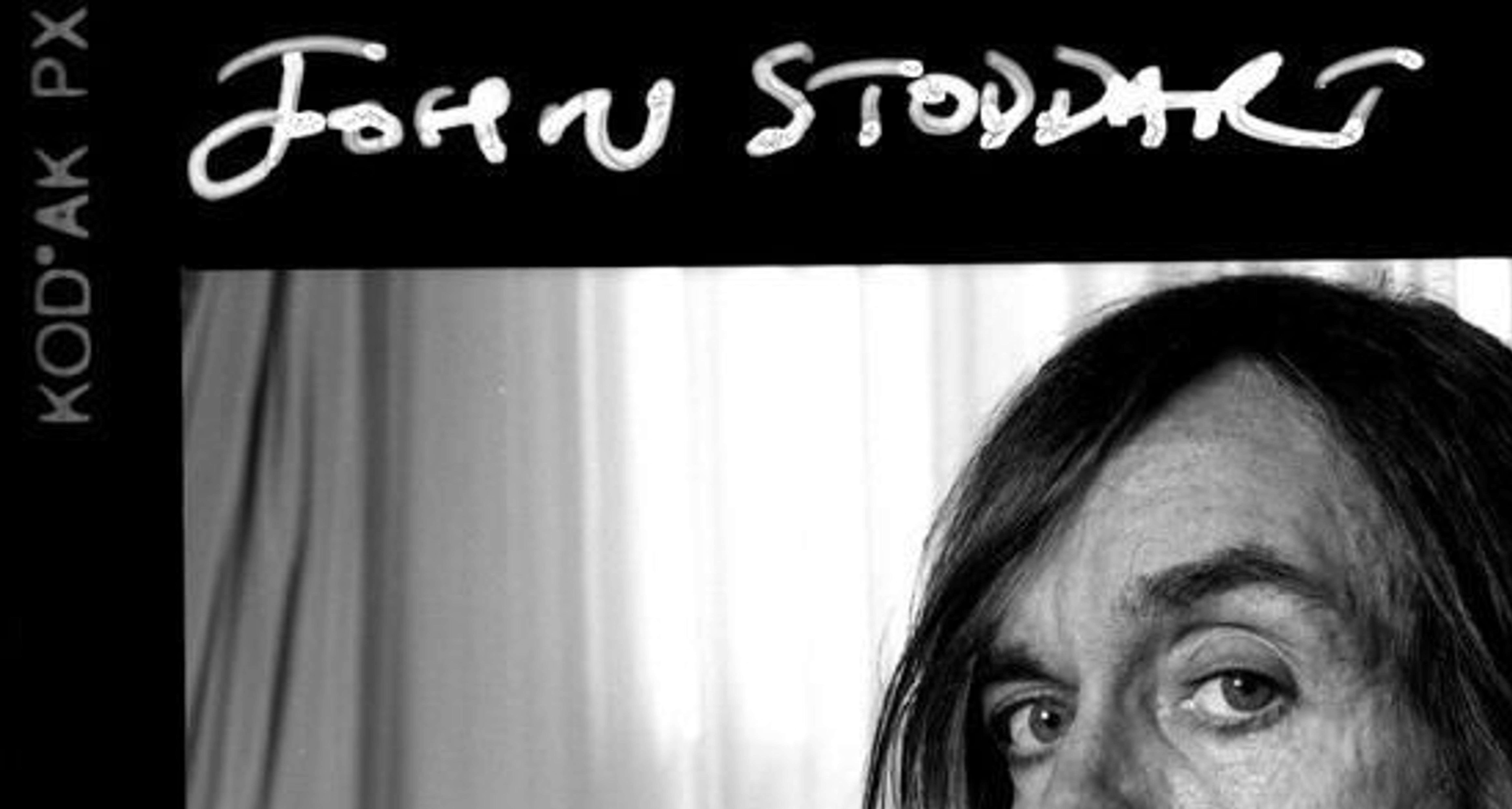 Mid-Century Modern Original Black and White Photograph of Iggy Pop by Photographer John Stoddart For Sale