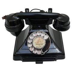 Telephone GPO d'origine en bakélite noire modèle 232L 1938