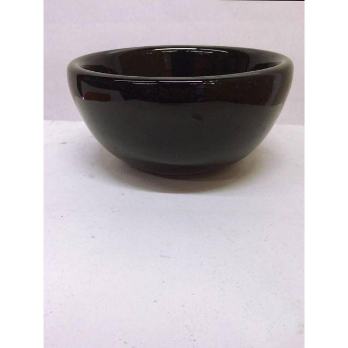 Original plain black Bodum ceramic bowl by C. Jorgensen.
