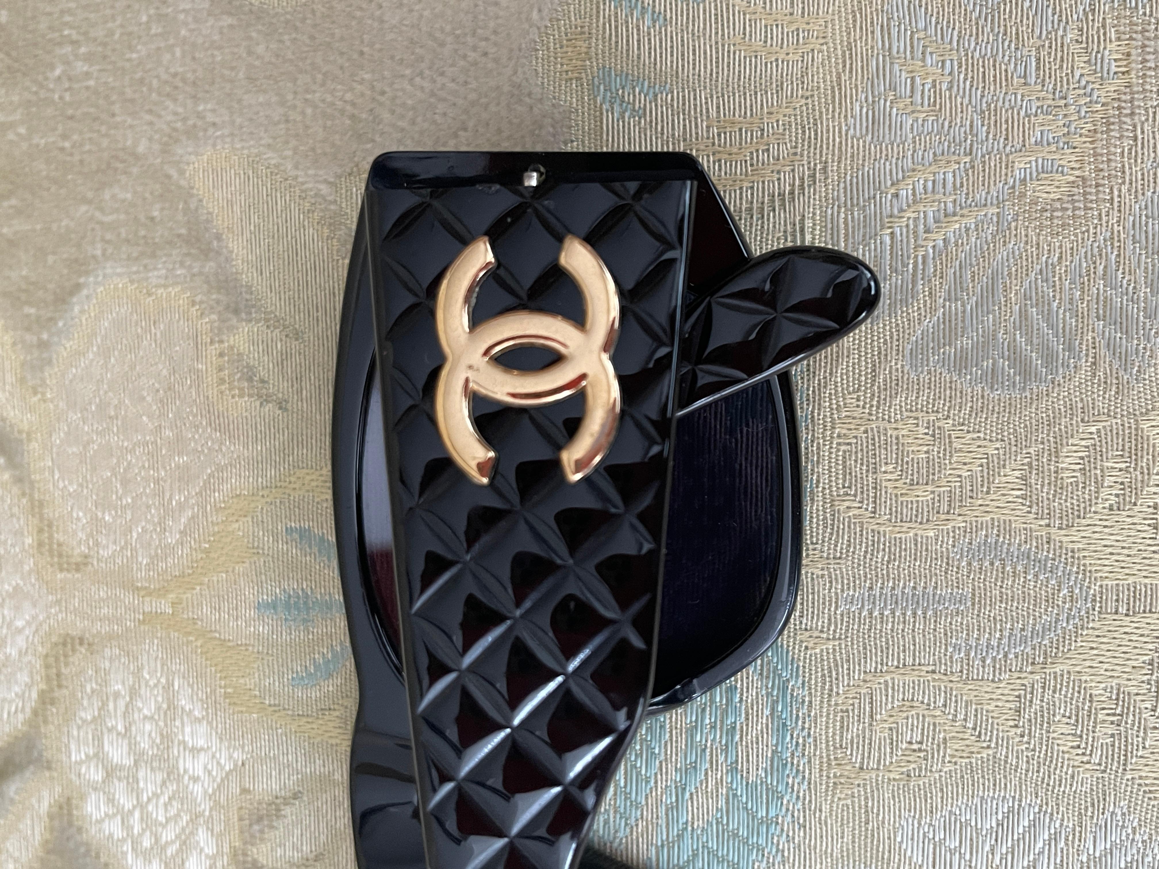 Original Black Chanel Quilted Sunglasses 1
