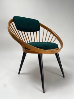 Original Black "Circle" Chair by Yngve Ekström for Swedese, 1960s, Sweden