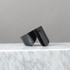 Original Black 'Colleoni' Bowl by Enzo Mari for Danese Milano. Italy, 1970s