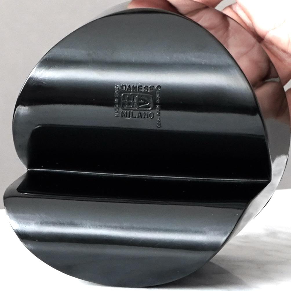 Original Black 'Colleoni' Bowl by Enzo Mari for Danese Milano. Italy, 1970s For Sale 1
