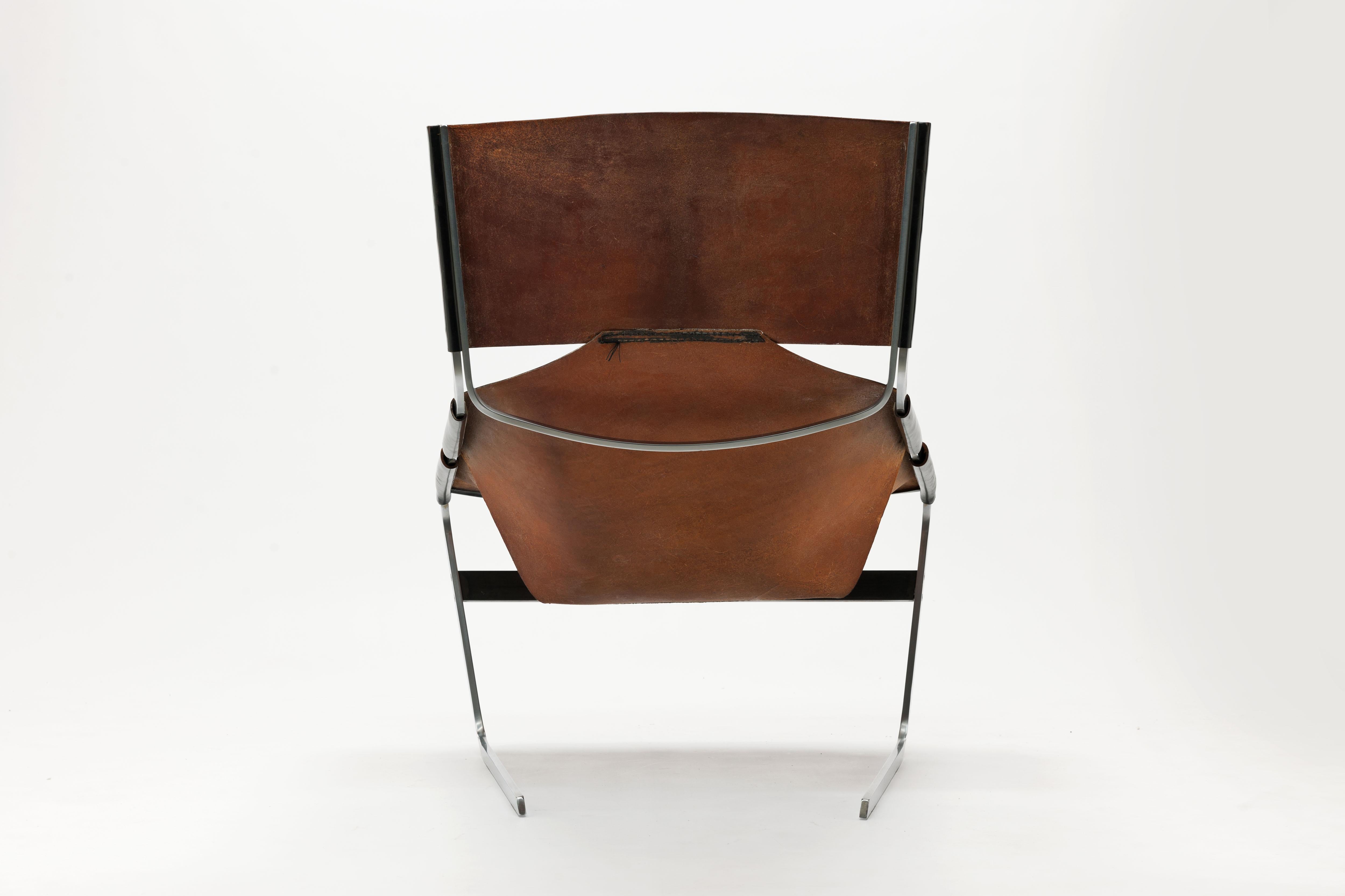 Mid-20th Century Original Black Leather Pierre Paulin F-444 Easy Chair by Artifort, 1962