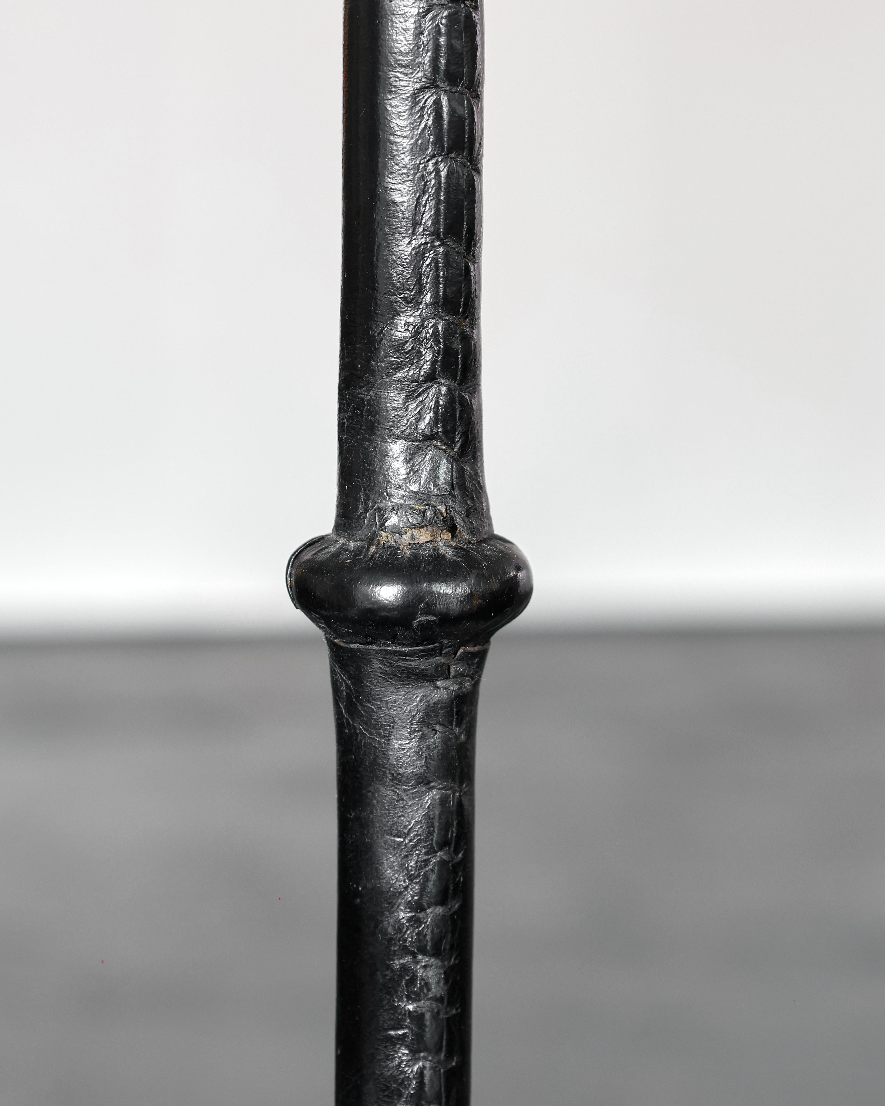 Original Black Leather Valenti Standard Lamp For Sale 3