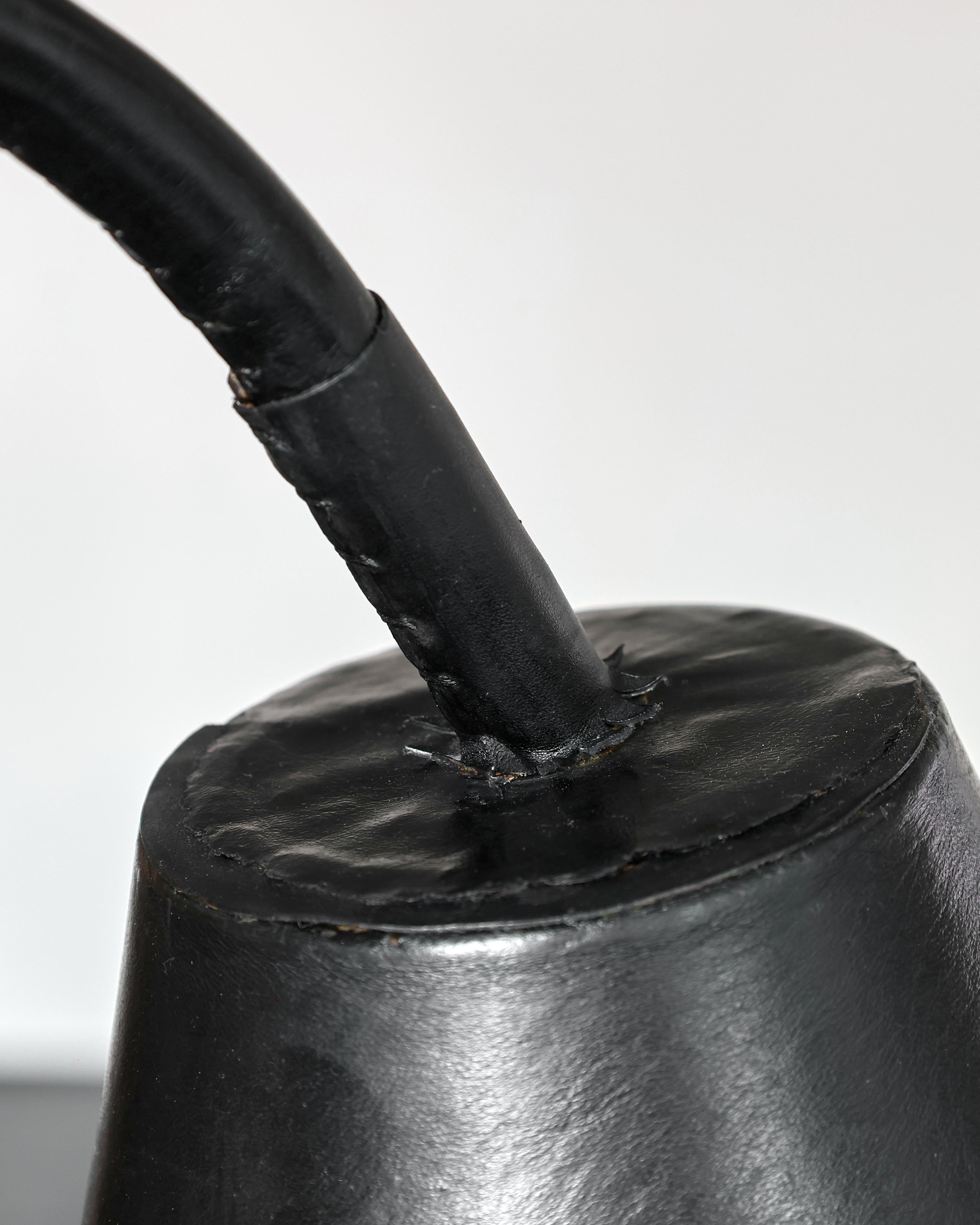 Original Black Leather Valenti Standard Lamp For Sale 4