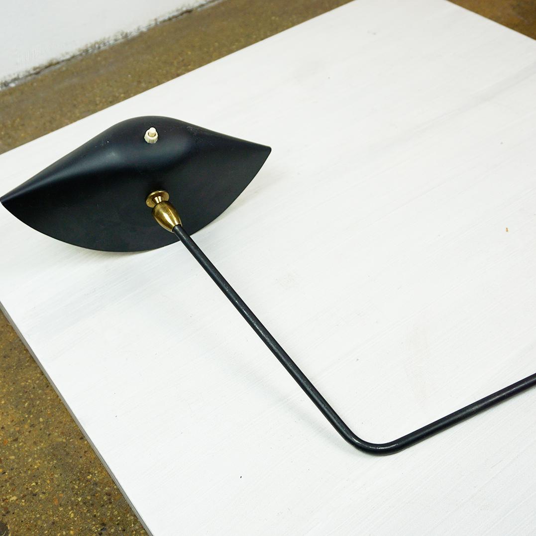 Original Lámpara de Pared de un Brazo Negra  por Serge Mouille Francés en venta