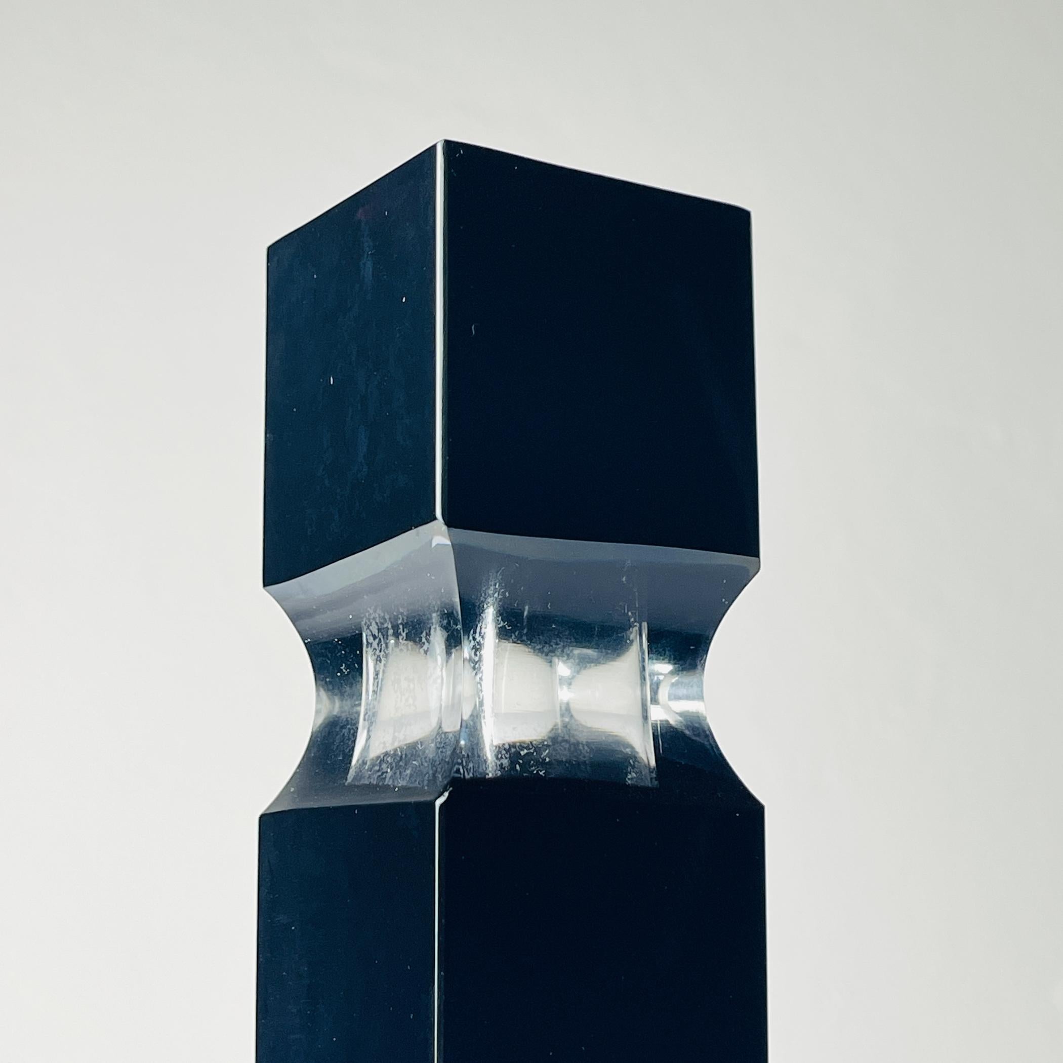 20th Century Original Black Sommerso Murano glass Vase by Pagnin & Bon, Italy 1960s For Sale