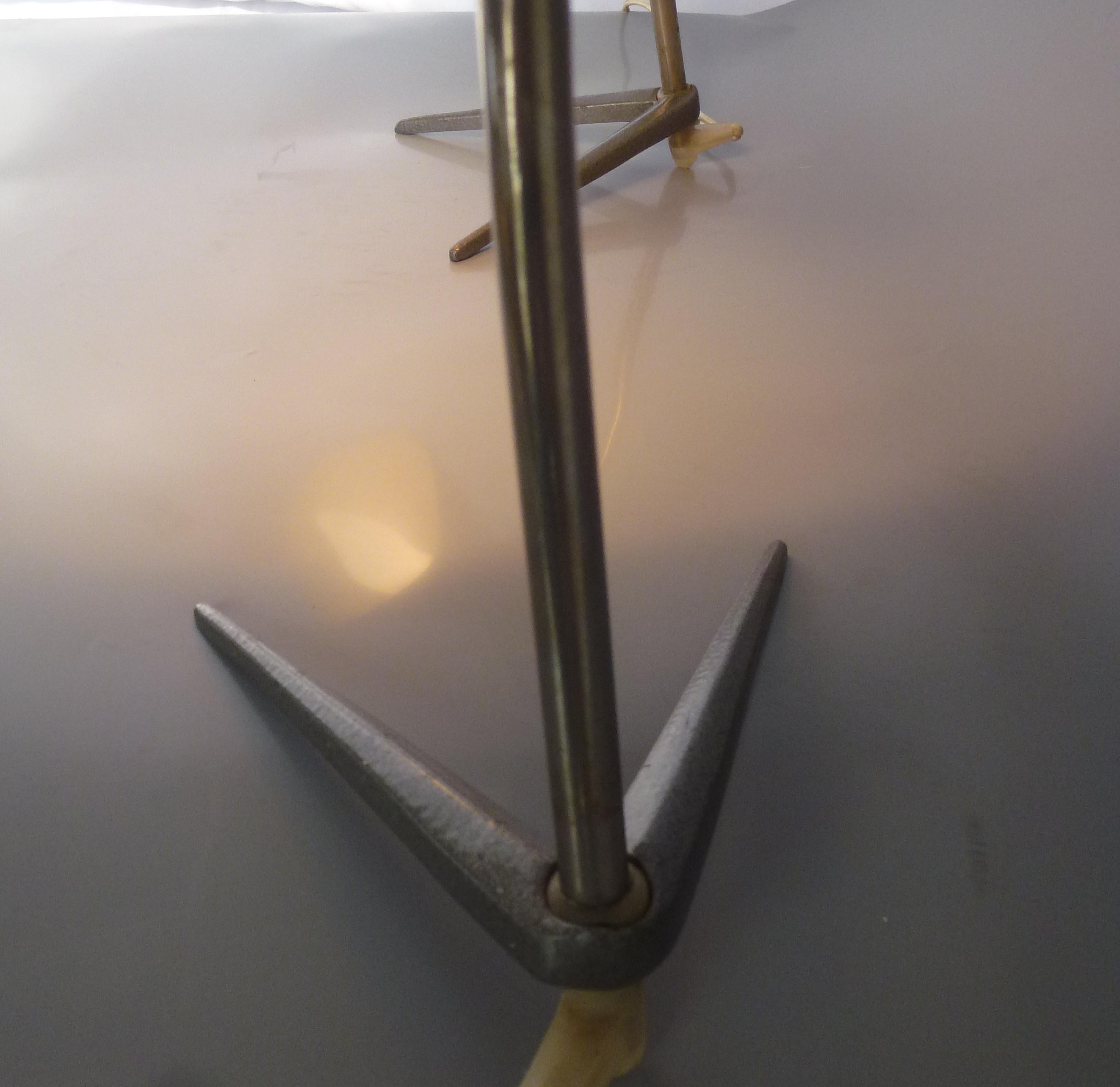 Original Blue Color Metal Pair of Nightstand or Table Lamps, Hungary, 1960s For Sale 9