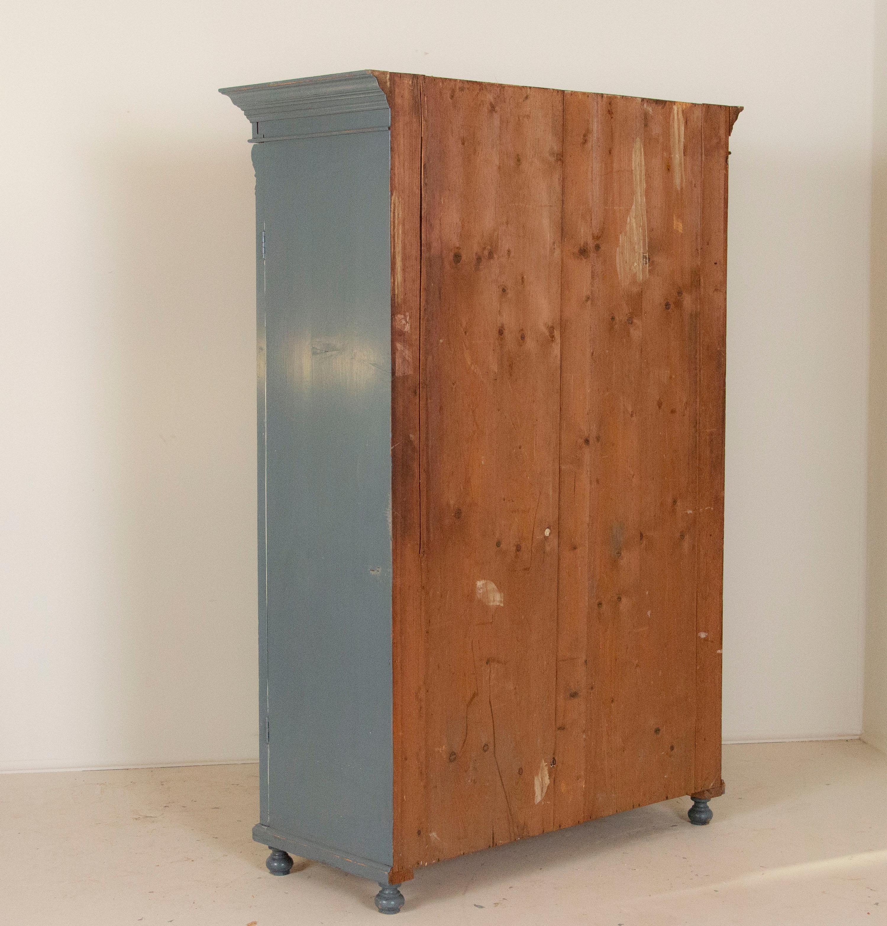 Original Blue Painted Bookcase Display from Sweden at 1stDibs