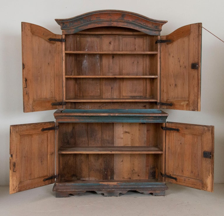 Original Blue Painted Cupboard from Sweden at 1stDibs