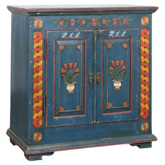 Original Blue Painted Swedish Sideboard, circa 1840
