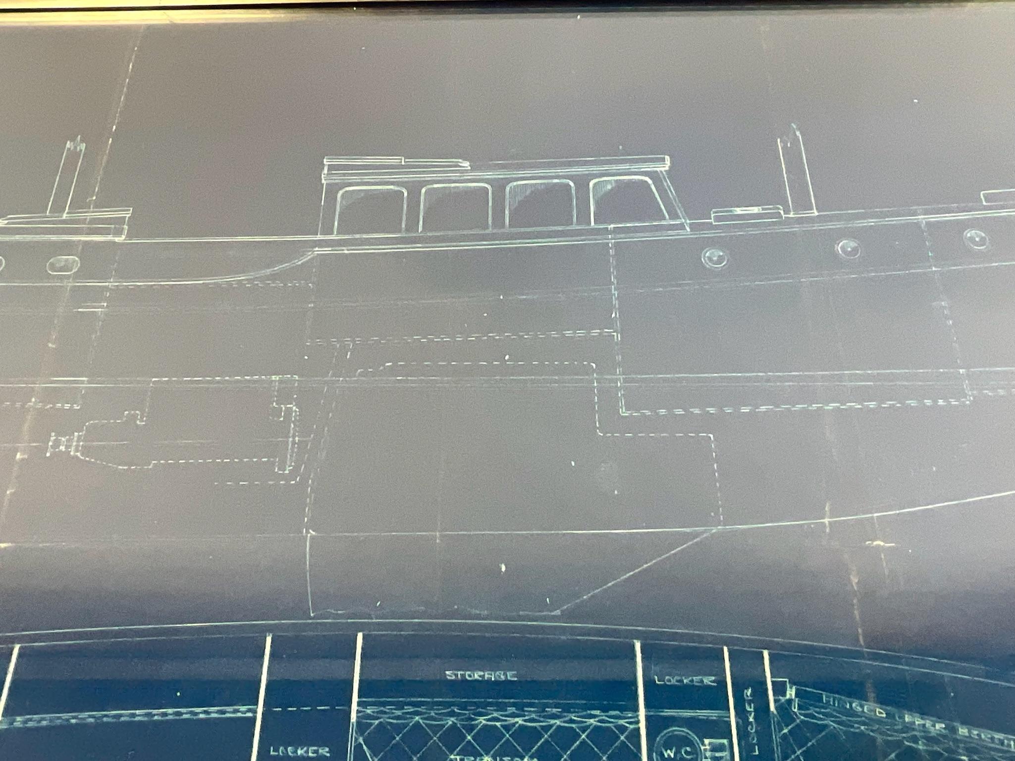 Original Blueprint of a Fifty Three Foot Yacht For Sale 5
