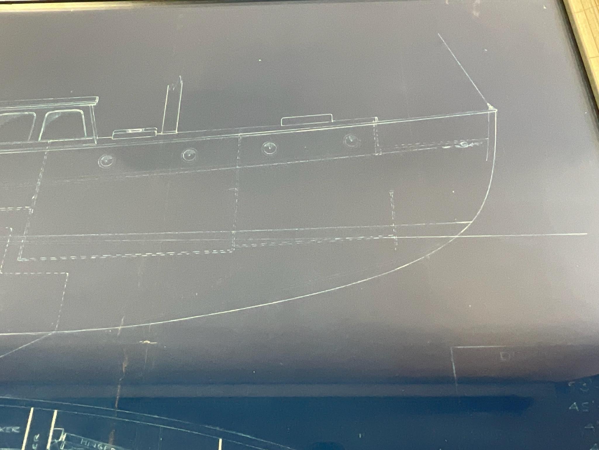 Blueprint original d'un yacht de cinquante-trois pieds en vente 6
