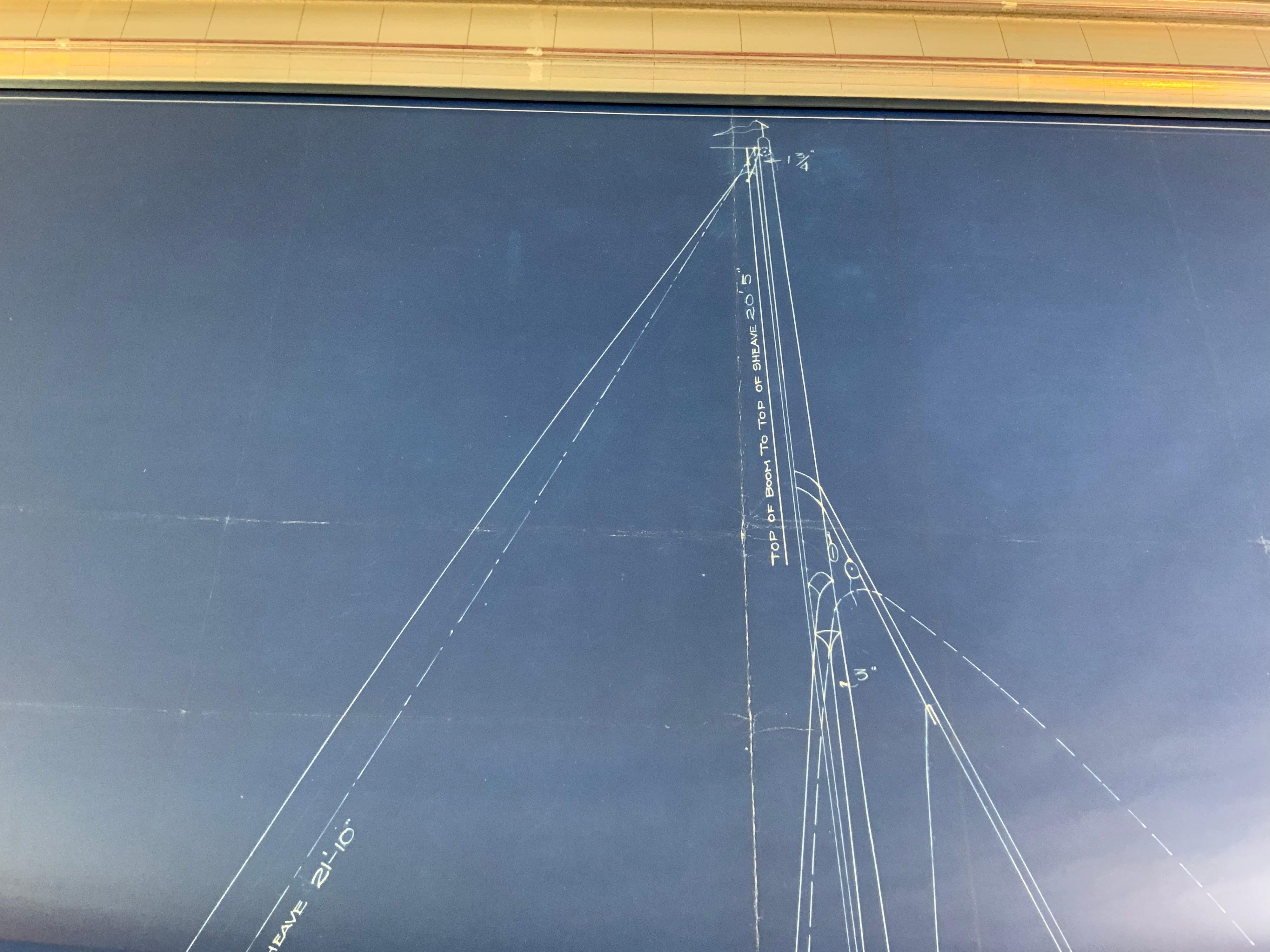 Original Blueprint of a Keel Racing Knockabout by John Alden 'No. 423' 2